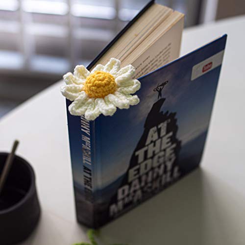 Daisy Bookmarks Readers Book Lovers Gifts for Women Kids Teenager Unique Personalized Bookmark (Handmade Knitted), for Curtain tiebacks holdbacks