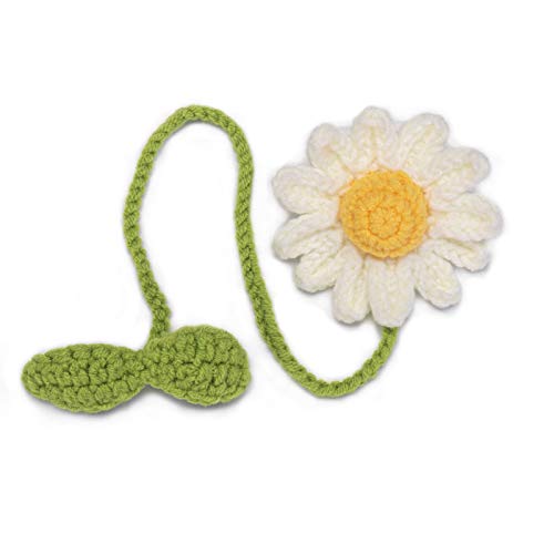 Daisy Bookmarks Readers Book Lovers Gifts for Women Kids Teenager Unique Personalized Bookmark (Handmade Knitted), for Curtain tiebacks holdbacks