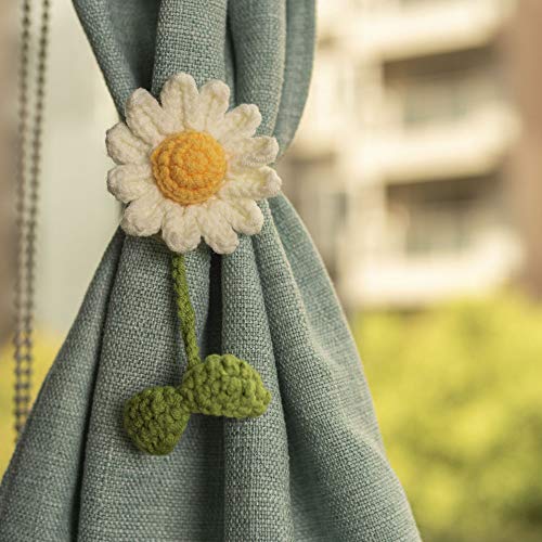 Daisy Bookmarks Readers Book Lovers Gifts for Women Kids Teenager Unique Personalized Bookmark (Handmade Knitted), for Curtain tiebacks holdbacks